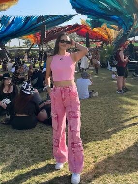 Pink Cargo Pants